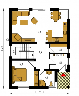 Floor plan of ground floor - TREND 274